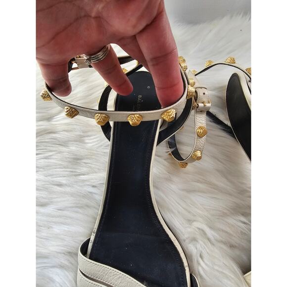 Balenciaga Paris Studded Arena White Sandals size 41 - Picture 2 of 10